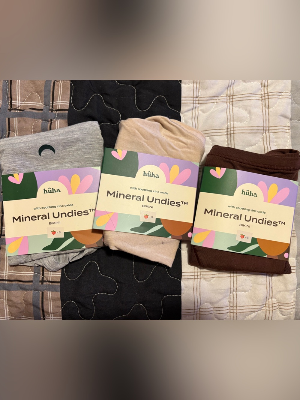 Huha Mineral Undies Bikini - Pack of 3 (Gray, Cream, Brown)